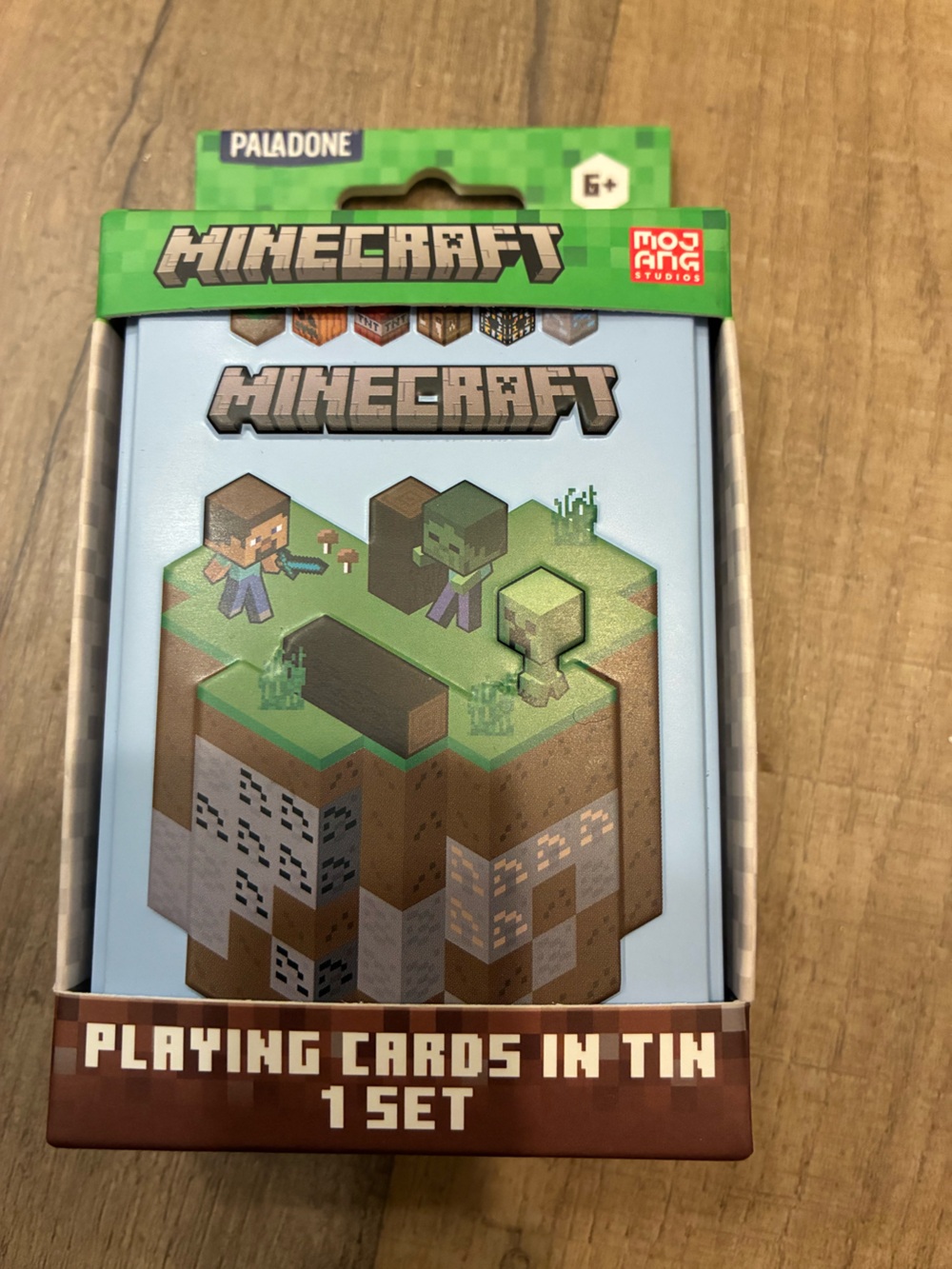 Minecraft Playing Cards Tin - Paladone Light Blue